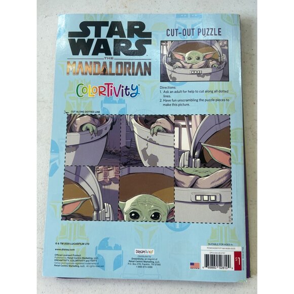 Star Wars Mandalorian Color Activity Book Set (7) Kids Educational Entertaining - Picture 5 of 8